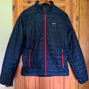 Patagonia Navy Jacket with Red Accents